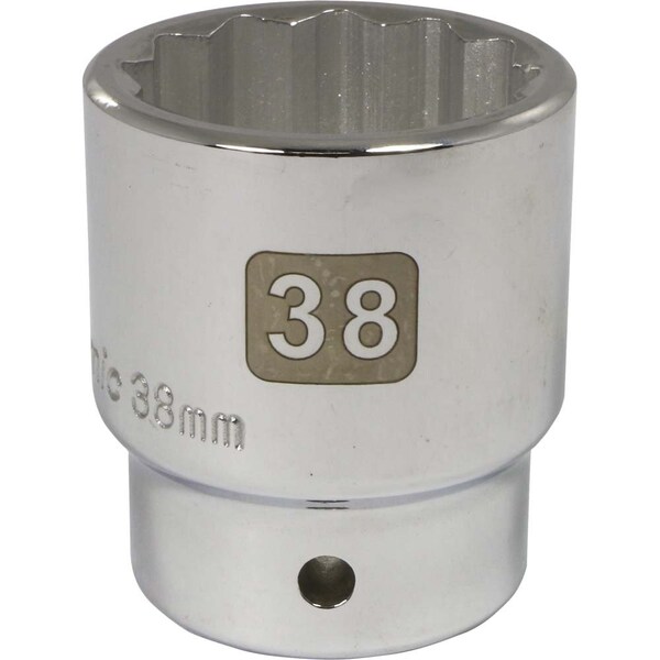 3/4" Drive, 38mm Metric Socket, 12 Points